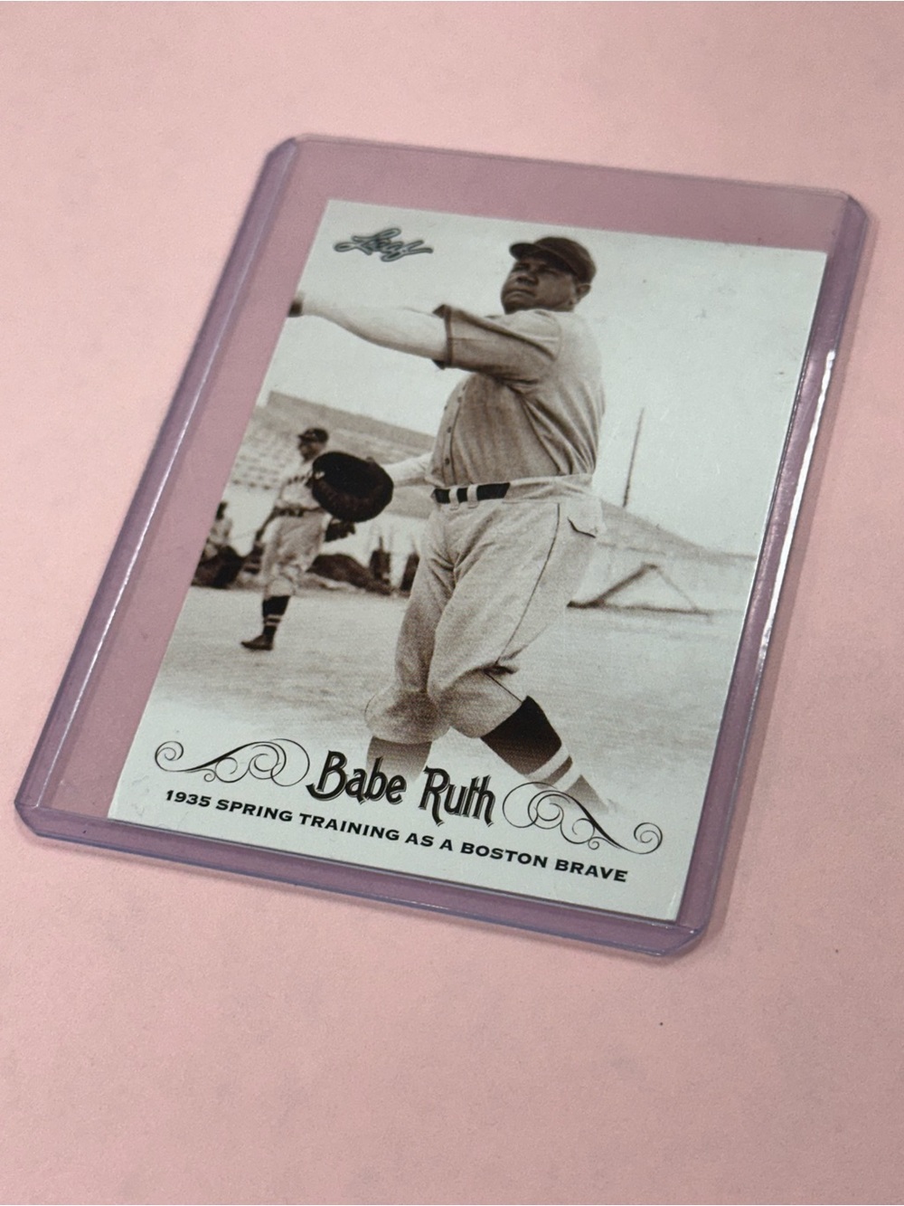 Babe Ruth 1935 Spring Training Boston Braves Card #23 – Leaf Trading Cards 2016